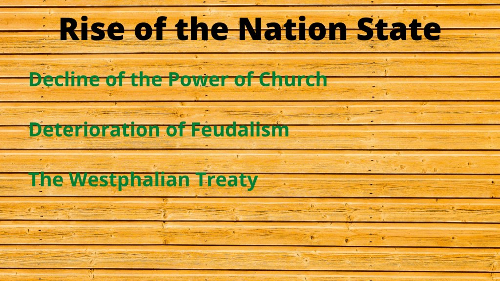 Rise of the Nation-State System in International Relations (Important Factors)