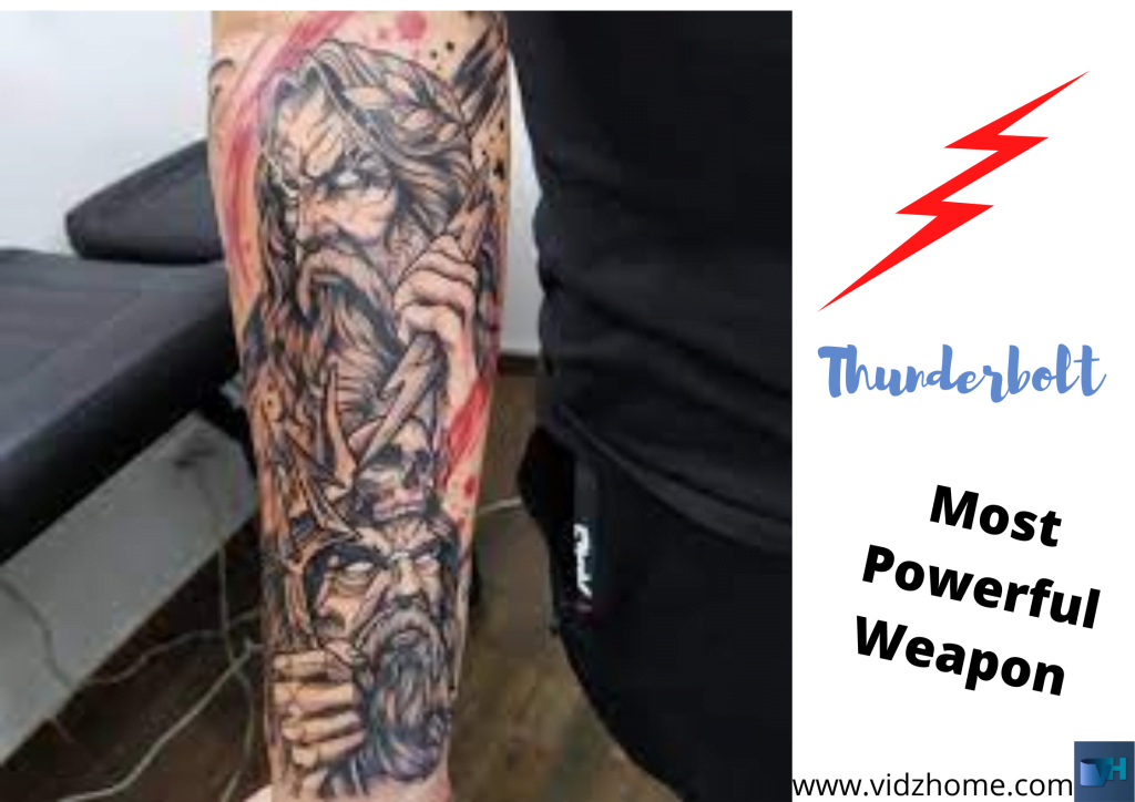 Zeus Tattoo meaning thunderbolt