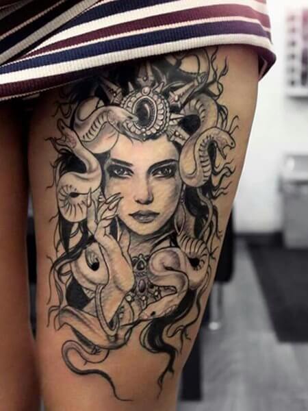 Thigh Medusa Tattoo Meaning