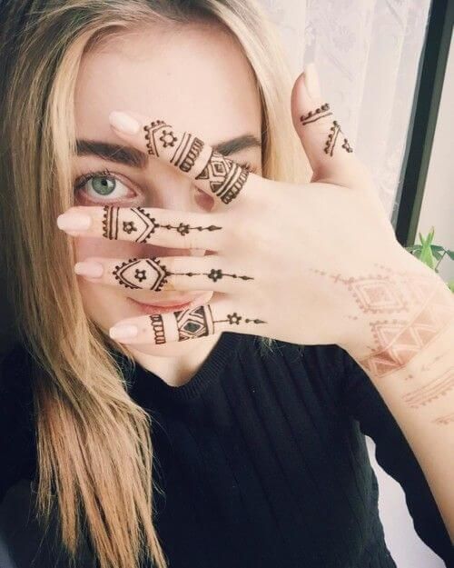 mehndi design for fingers .Easy for beginner #henna #hennadesign # hennatattoo #hennaart #me… | Mehndi designs for fingers, Finger henna, Henna  tattoo designs simple